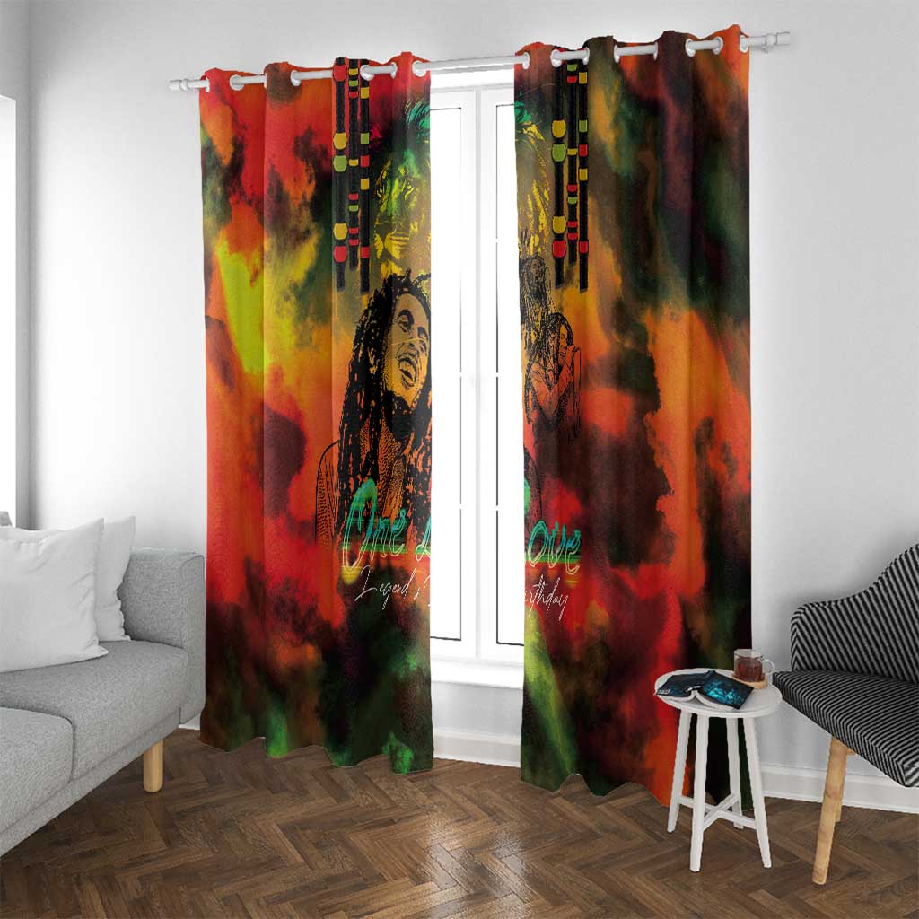 Jamaican Reggae Legend's Birthday Window Curtain One Love Jamaica - Wonder Print Shop