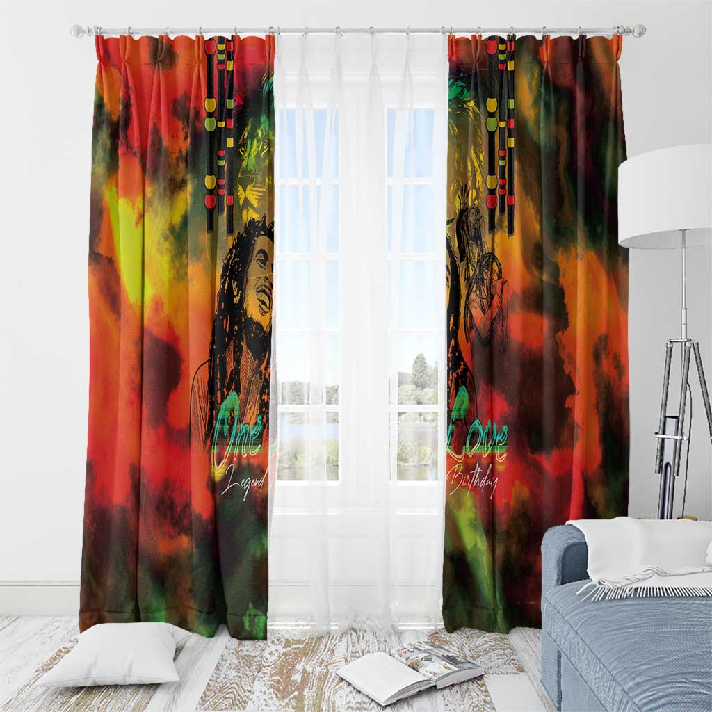 Jamaican Reggae Legend's Birthday Window Curtain One Love Jamaica - Wonder Print Shop