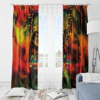 Jamaican Reggae Legend's Birthday Window Curtain One Love Jamaica - Wonder Print Shop