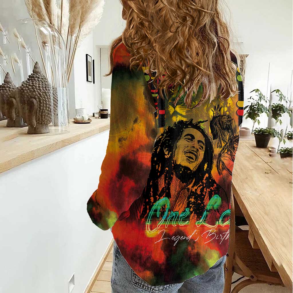 Jamaican Reggae Legend's Birthday Women Casual Shirt One Love Jamaica - Wonder Print Shop