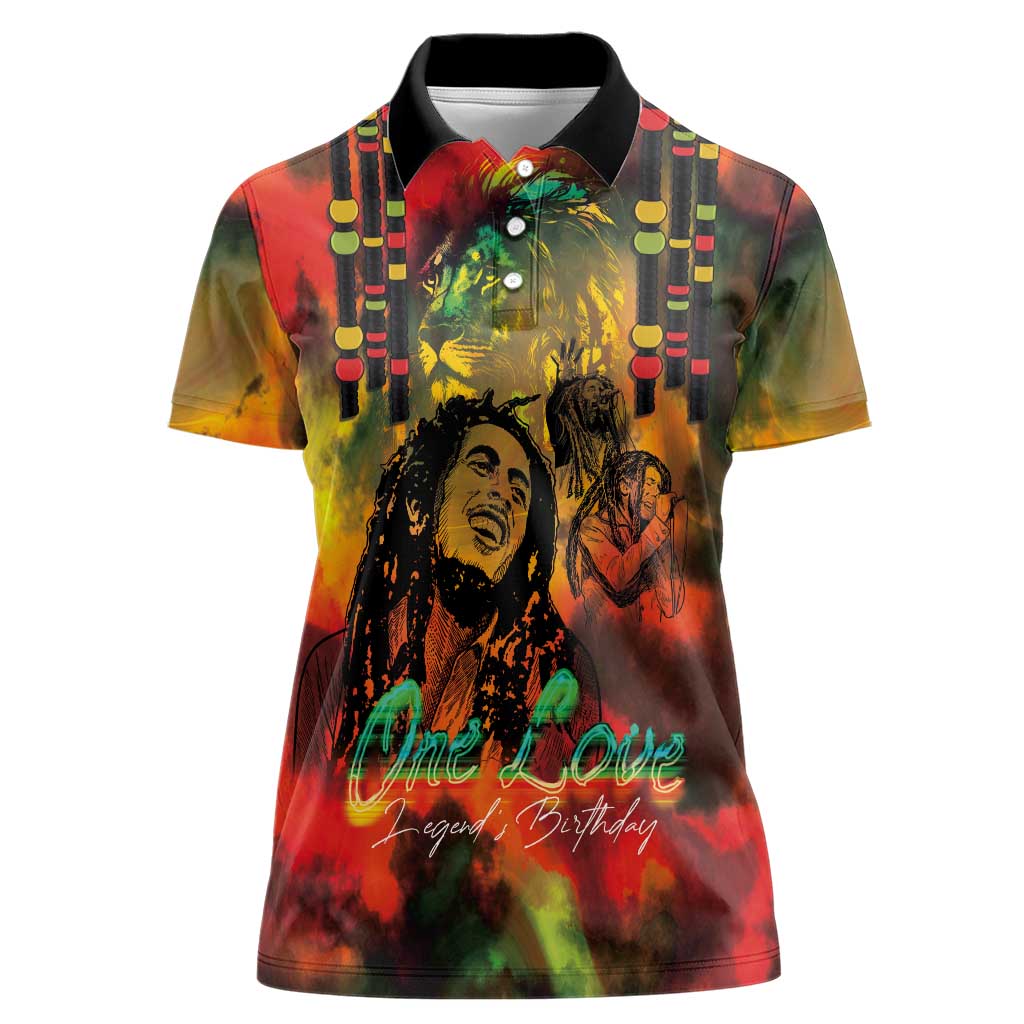 Jamaican Reggae Legend's Birthday Women Polo Shirt One Love Jamaica - Wonder Print Shop