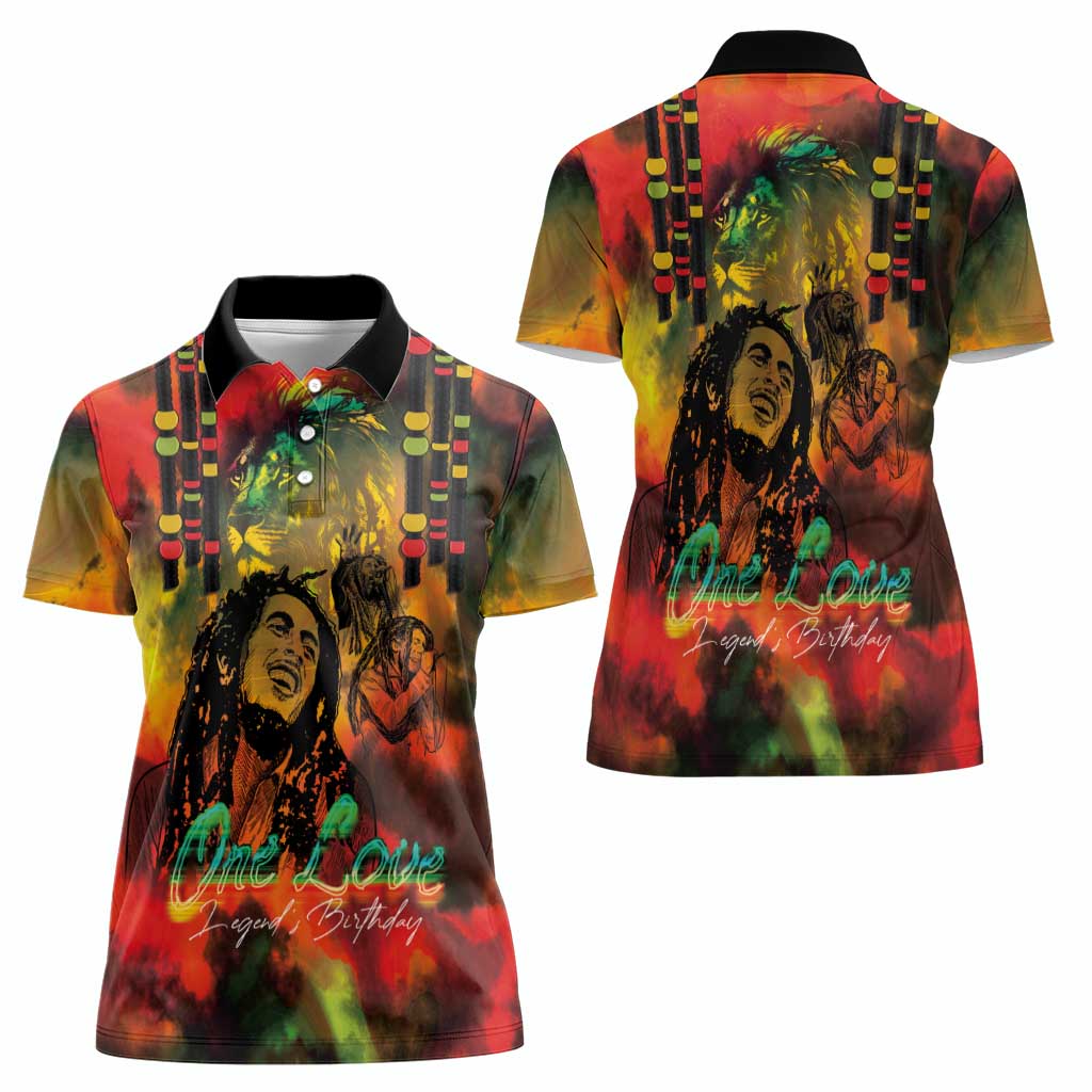 Jamaican Reggae Legend's Birthday Women Polo Shirt One Love Jamaica - Wonder Print Shop