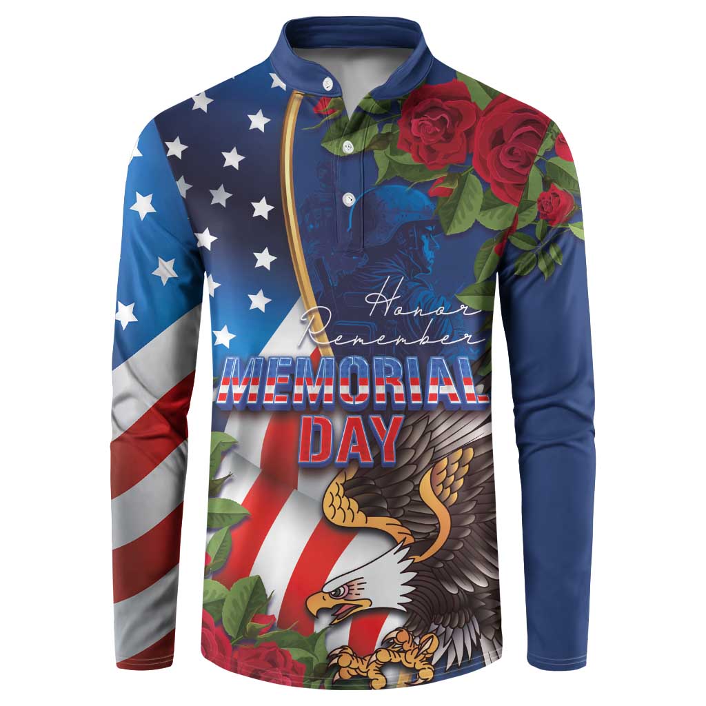 United States Memorial Day-Honor and Remember Button Sweatshirt