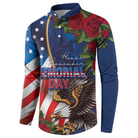 United States Memorial Day-Honor and Remember Button Sweatshirt