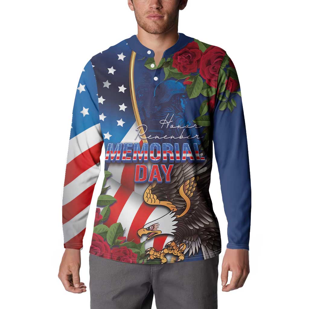 United States Memorial Day-Honor and Remember Button Sweatshirt