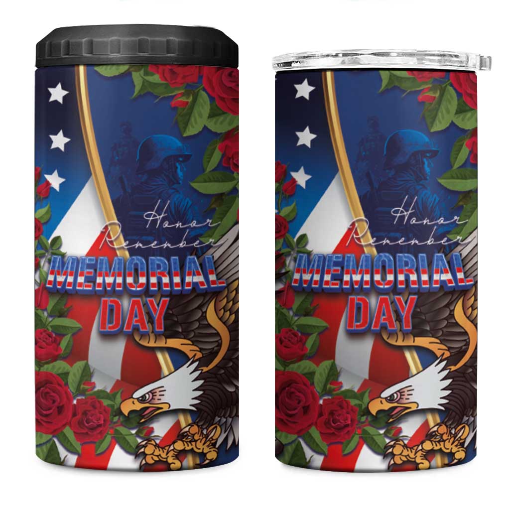 United States Memorial Day-Honor and Remember 4 in 1 Can Cooler Tumbler