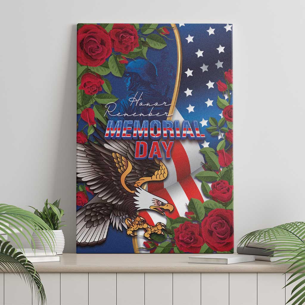 United States Memorial Day-Honor and Remember Canvas Wall Art