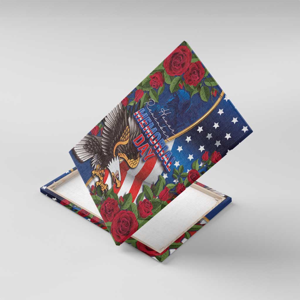 United States Memorial Day-Honor and Remember Canvas Wall Art