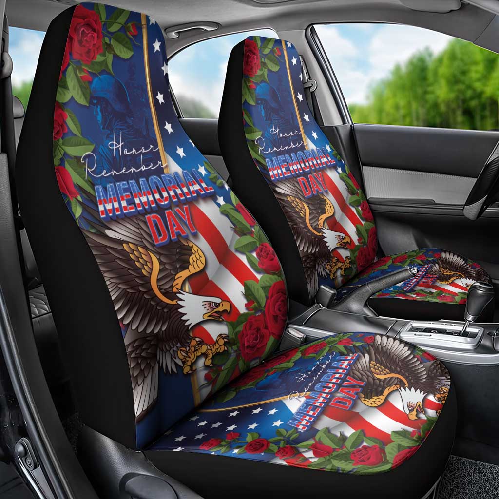 United States Memorial Day-Honor and Remember Car Seat Cover