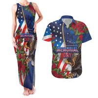 United States Memorial Day-Honor and Remember Couples Matching Tank Maxi Dress and Hawaiian Shirt