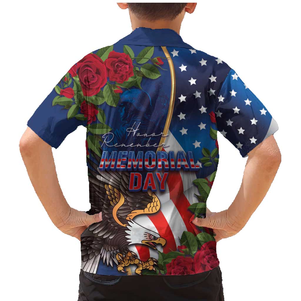 United States Memorial Day-Honor and Remember Family Matching Mermaid Dress and Hawaiian Shirt