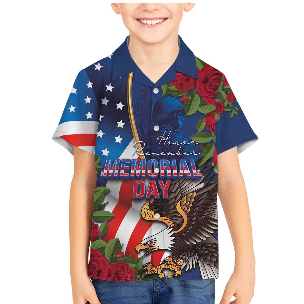 United States Memorial Day-Honor and Remember Family Matching Mermaid Dress and Hawaiian Shirt