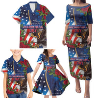 United States Memorial Day-Honor and Remember Family Matching Puletasi and Hawaiian Shirt