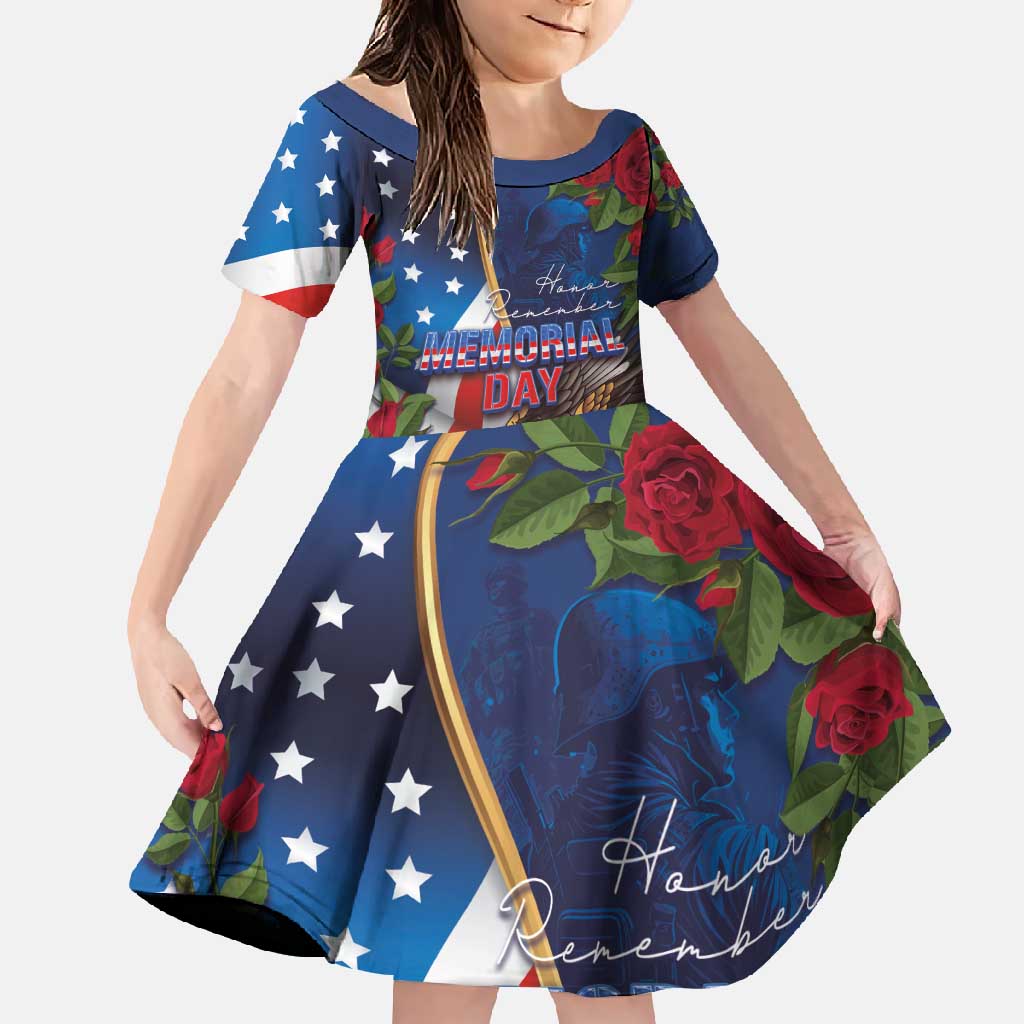 United States Memorial Day-Honor and Remember Family Matching Tank Maxi Dress and Hawaiian Shirt
