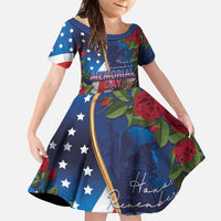 United States Memorial Day-Honor and Remember Family Matching Tank Maxi Dress and Hawaiian Shirt