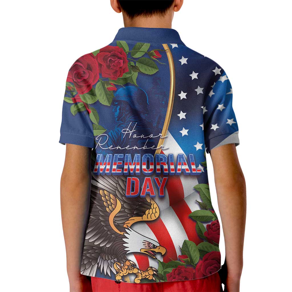 United States Memorial Day-Honor and Remember Kid Polo Shirt