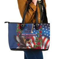 United States Memorial Day-Honor and Remember Leather Tote Bag