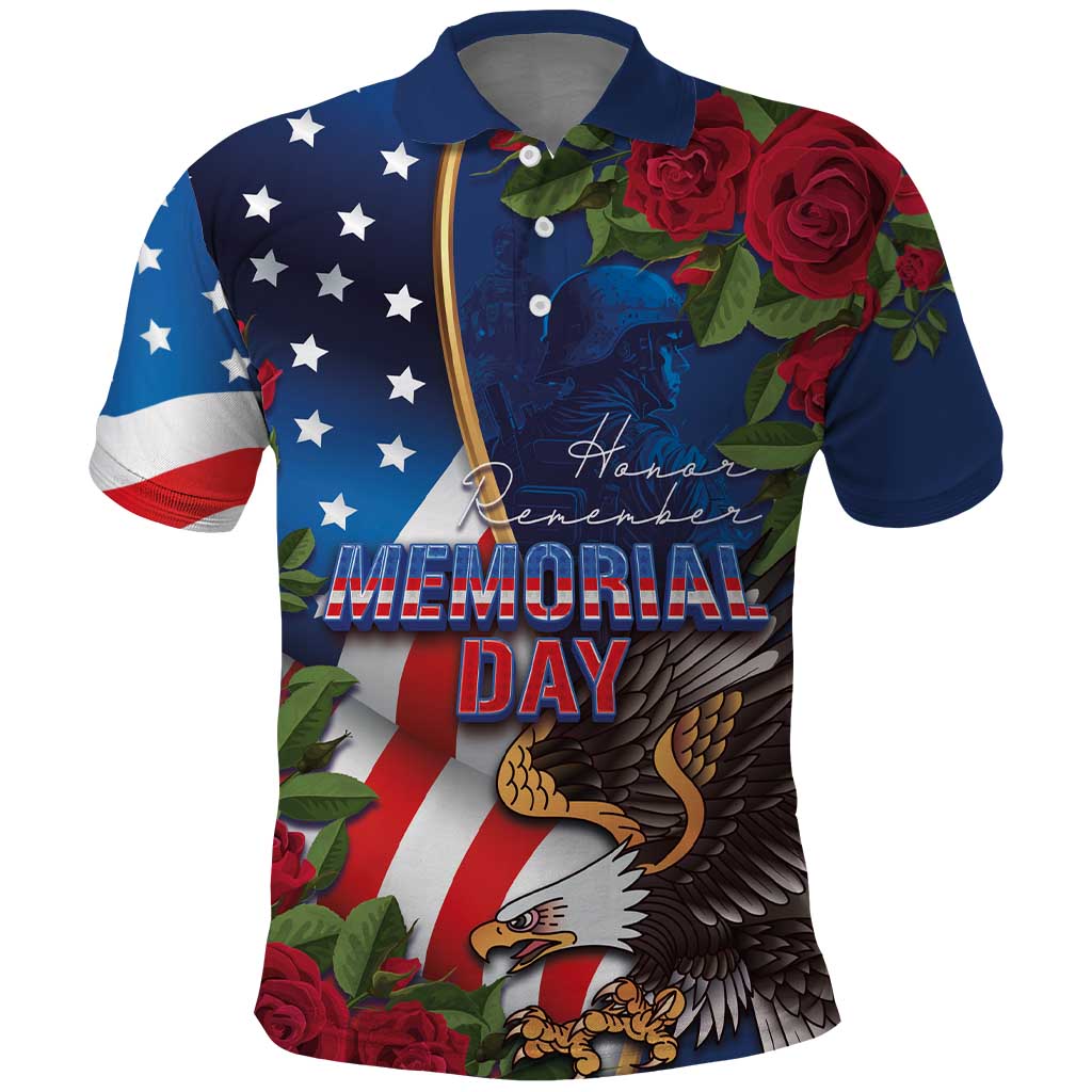 United States Memorial Day-Honor and Remember Polo Shirt