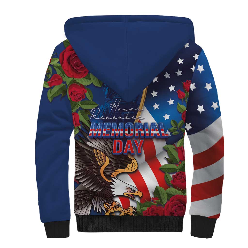 United States Memorial Day-Honor and Remember Sherpa Hoodie
