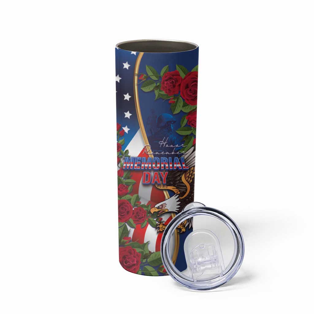 United States Memorial Day-Honor and Remember Skinny Tumbler
