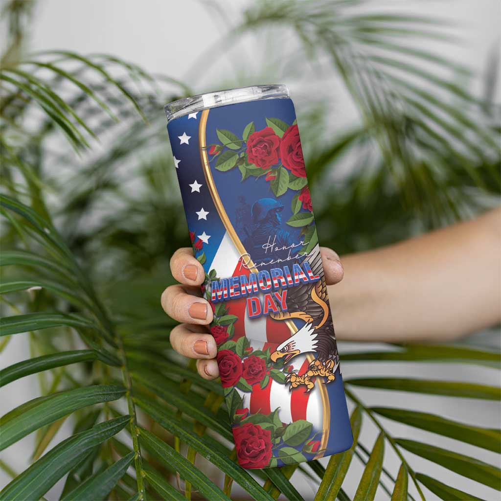 United States Memorial Day-Honor and Remember Skinny Tumbler