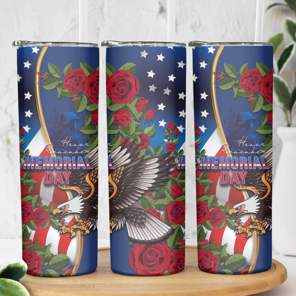 United States Memorial Day-Honor and Remember Skinny Tumbler