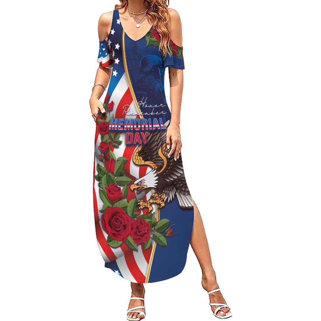 United States Memorial Day-Honor and Remember Summer Maxi Dress