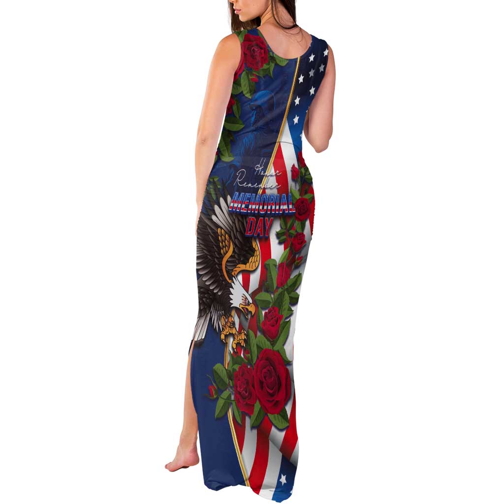 United States Memorial Day-Honor and Remember Tank Maxi Dress