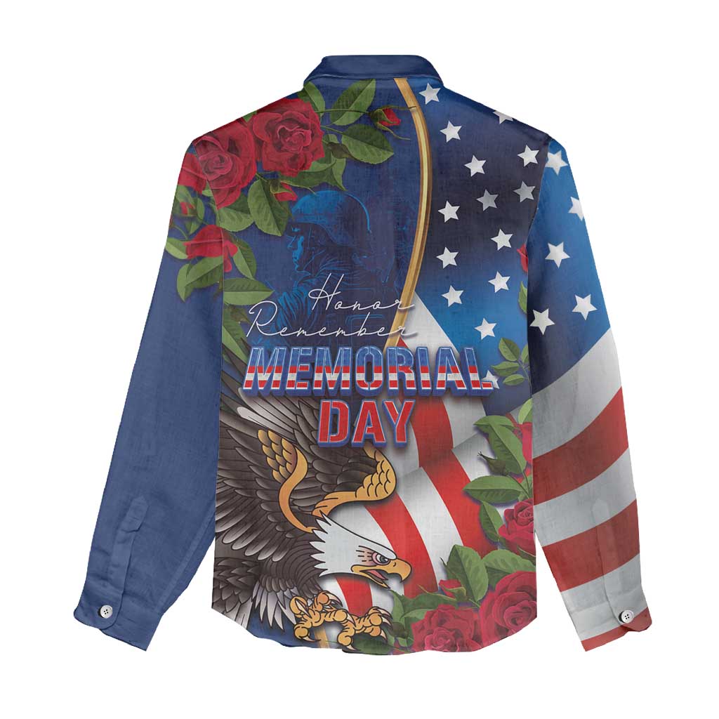 United States Memorial Day-Honor and Remember Women Casual Shirt