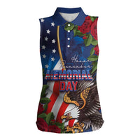 United States Memorial Day-Honor and Remember Women Sleeveless Polo Shirt