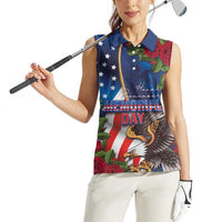 United States Memorial Day-Honor and Remember Women Sleeveless Polo Shirt
