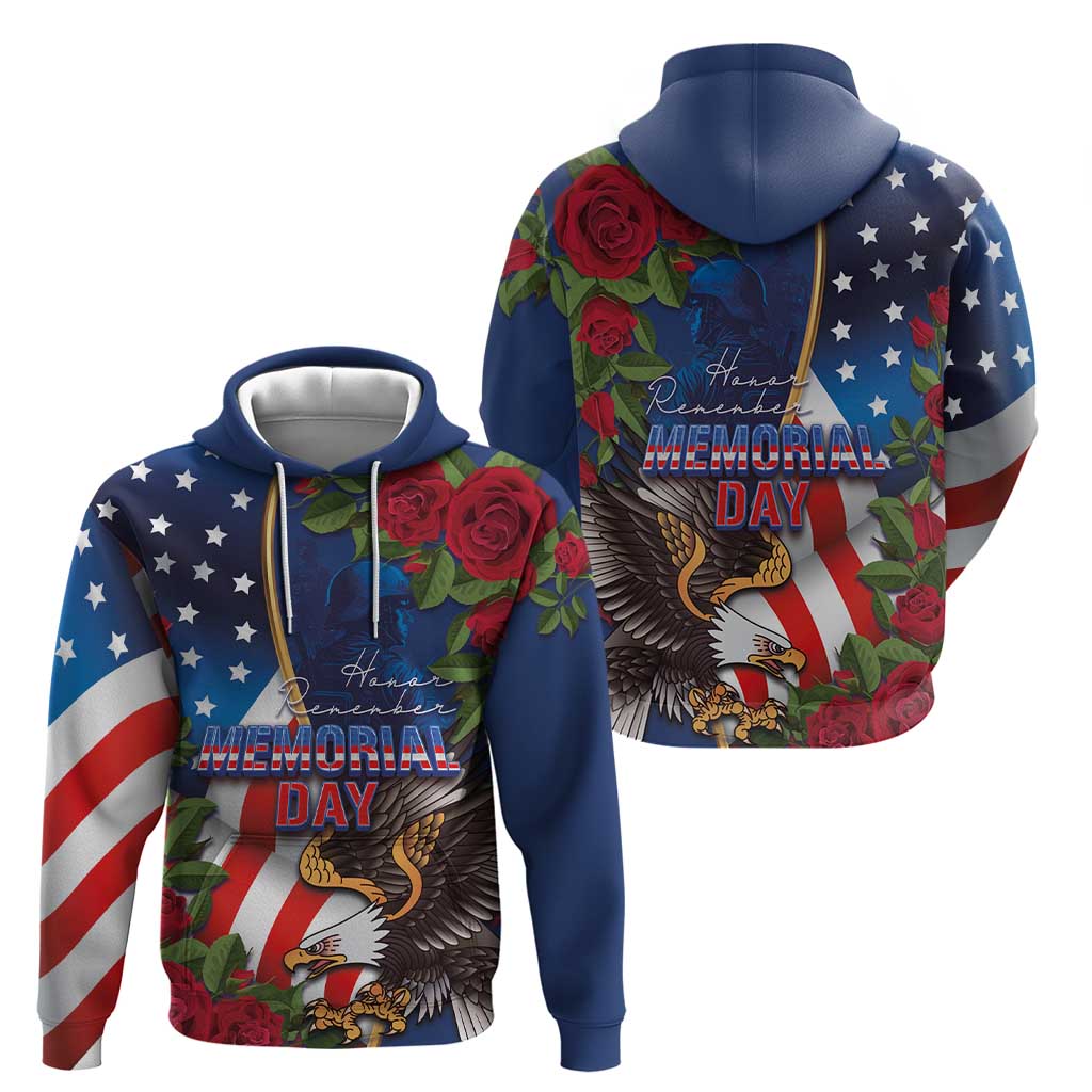 United States Memorial Day-Honor and Remember Zip Hoodie