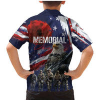 United States Memorial Day Family Matching Mermaid Dress and Hawaiian Shirt Bald Eagle US Soldier-Honor and Remember The Fallen