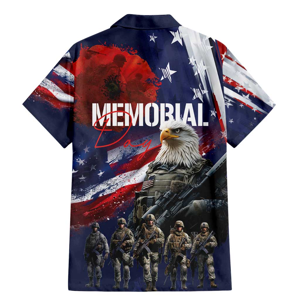 United States Memorial Day Family Matching Mermaid Dress and Hawaiian Shirt Bald Eagle US Soldier-Honor and Remember The Fallen