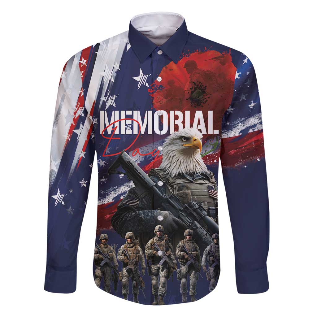 United States Memorial Day Family Matching Off Shoulder Maxi Dress and Hawaiian Shirt Bald Eagle US Soldier-Honor and Remember The Fallen