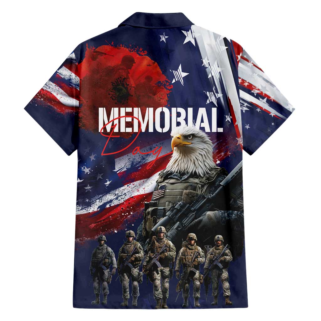 United States Memorial Day Family Matching Summer Maxi Dress and Hawaiian Shirt Bald Eagle US Soldier-Honor and Remember The Fallen