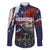 United States Memorial Day Family Matching Summer Maxi Dress and Hawaiian Shirt Bald Eagle US Soldier-Honor and Remember The Fallen