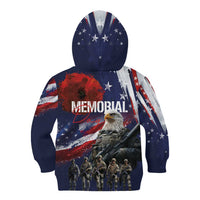 United States Memorial Day Kid Hoodie Bald Eagle US Soldier-Honor and Remember The Fallen