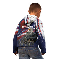 United States Memorial Day Kid Hoodie Bald Eagle US Soldier-Honor and Remember The Fallen