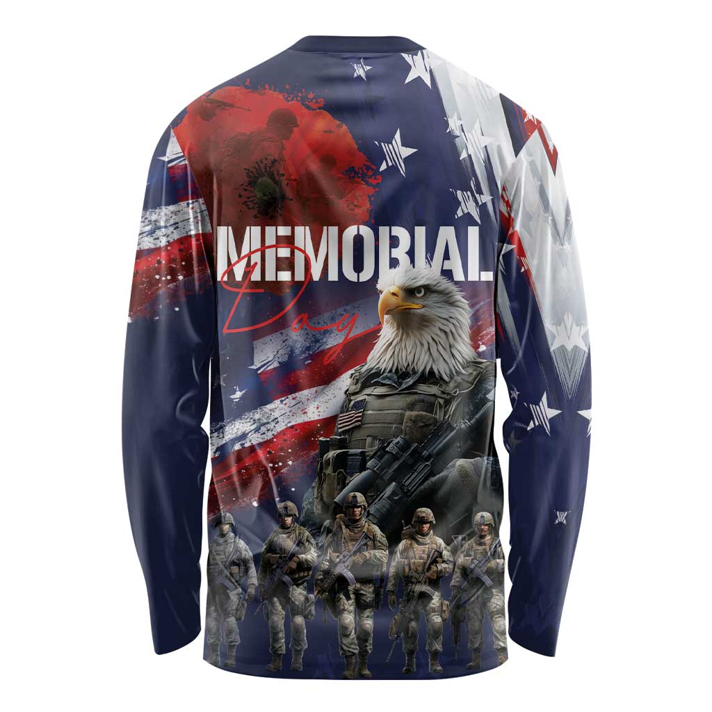 United States Memorial Day Long Sleeve Shirt Bald Eagle US Soldier-Honor and Remember The Fallen