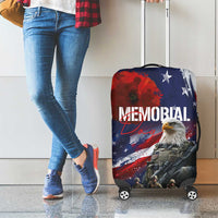 United States Memorial Day Luggage Cover Bald Eagle US Soldier-Honor and Remember The Fallen