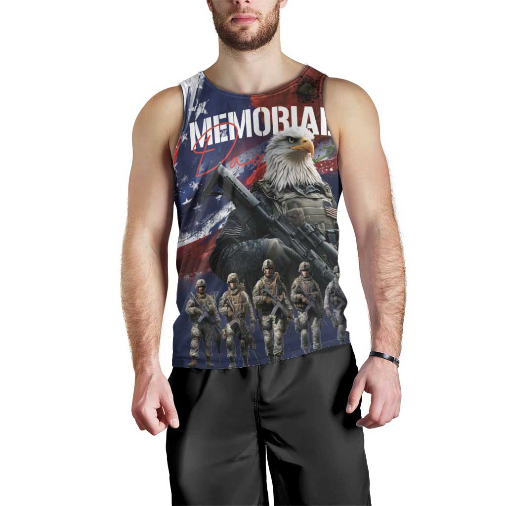 United States Memorial Day Men Tank Top Bald Eagle US Soldier-Honor and Remember The Fallen