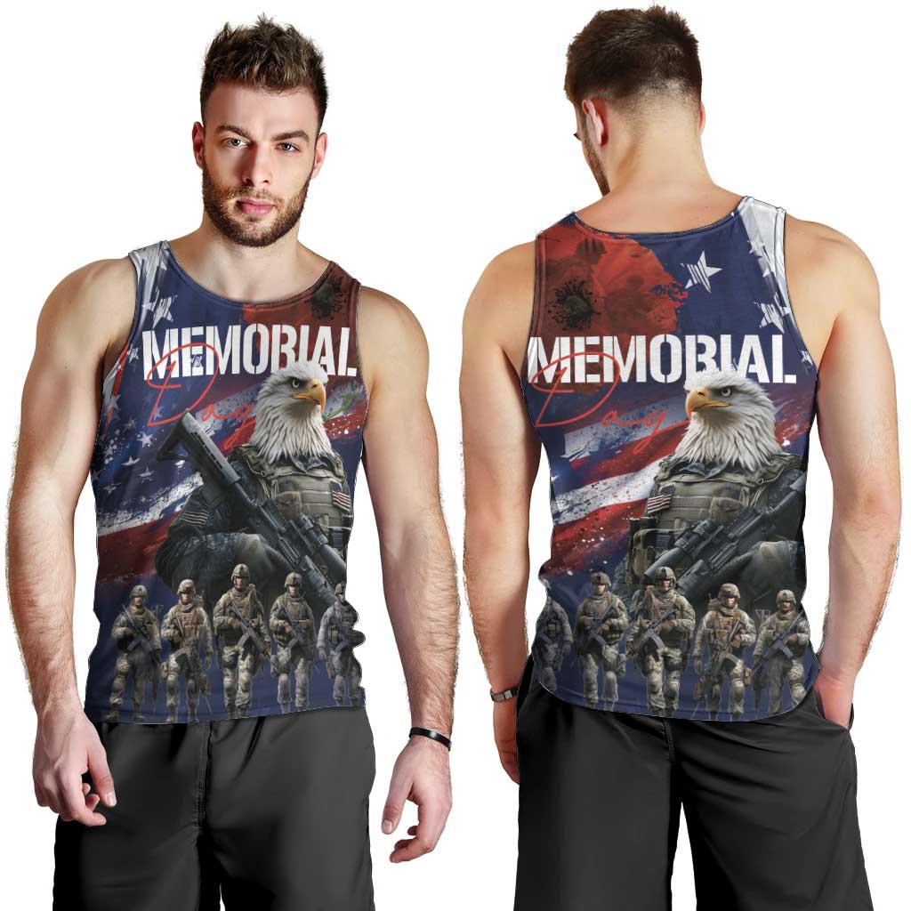 United States Memorial Day Men Tank Top Bald Eagle US Soldier-Honor and Remember The Fallen