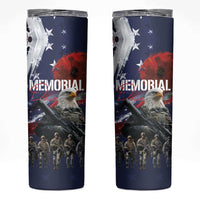 United States Memorial Day Skinny Tumbler Bald Eagle and US Soldier-Honor and Remember The Fallen