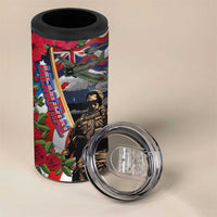 Hawaii and United States Memorial Day 4 in 1 Can Cooler Tumbler -Honor and Remember The Fallen