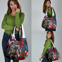 Hawaii and United States Memorial Day Grocery Bag Honor and Remember The Fallen