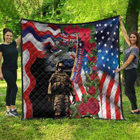 Hawaii and United States Memorial Day Quilt Honor and Remember The Fallen