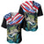 Personalized Bass Fishing Baseball Jersey With American Flag - Wonder Print Shop