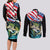 Personalized Bass Fishing Couples Matching Long Sleeve Bodycon Dress and Long Sleeve Button Shirt With American Flag - Wonder Print Shop