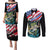 Personalized Bass Fishing Couples Matching Puletasi and Long Sleeve Button Shirt With American Flag - Wonder Print Shop